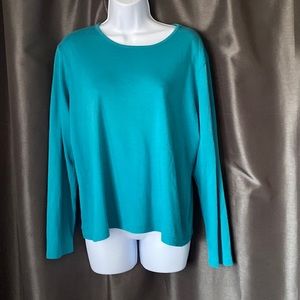 LL Bean teal, long sleeve shirt
